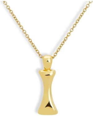 MOD AND JO Blake Bubble Letter Pendant Necklace - Metallic