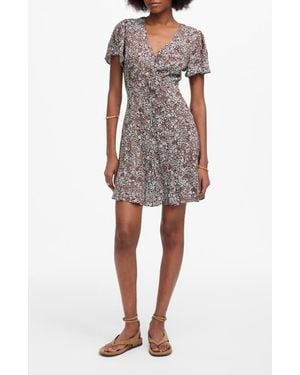 Madewell Floral Button-Up Mini Sundress - Multicolor