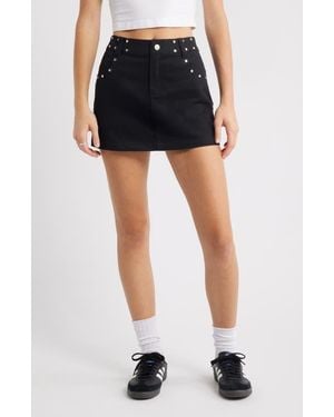BP. Stud Denim Miniskirt - Black