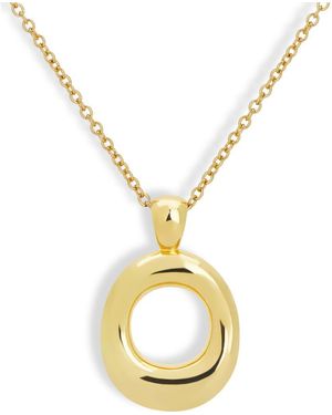 MOD AND JO Blake Bubble Letter Pendant Necklace - Metallic