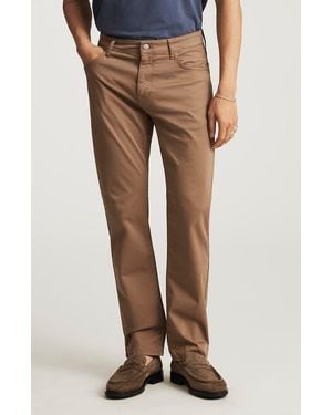 Mavi Zach Straight Leg Twill Pants - Brown