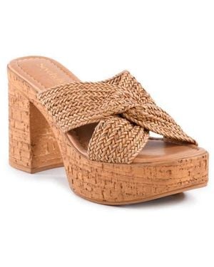 Seychelles Adorned Platform Sandal - Brown