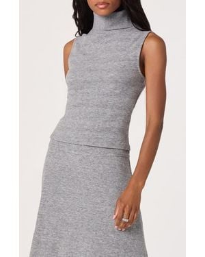 Astr Sleeveless Turtleneck Sweater - Gray