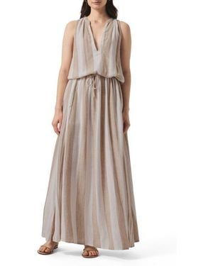 Splendid Lennon Stripe Sleeveless Maxi Dress - Natural