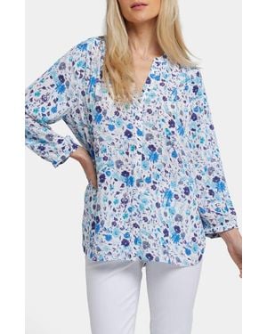 NYDJ Pintuck Top - Blue