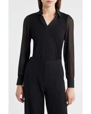 Halogen® Layered Look Sweater Vest - Black