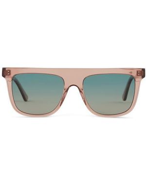 DIFF Stevie 55Mm Gradient Flat Top Sunglasses - Blue