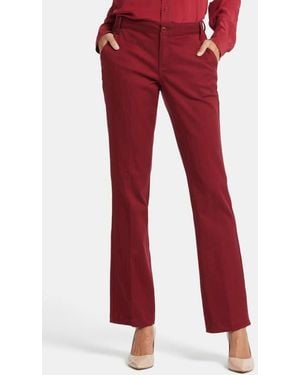 NYDJ Barbara Stretch Twill Bootcut Pants - Red