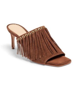 Cinq À Sept Sabrina Fringe Slide Sandal - Brown
