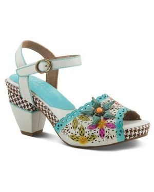 Spring Step Miabella Ankle Strap Platform Sandal - Blue