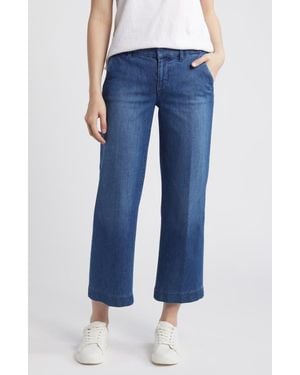 Frank & Eileen Westport Wide Leg Pants - Blue