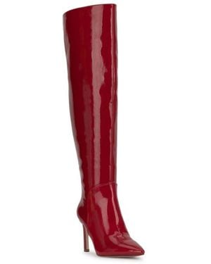 Jessica Simpson Earon Pointed Toe Over The Knee Boot - Red