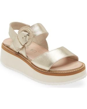 Naot Crepe Platform Sandal - Metallic