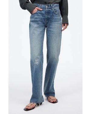 Madewell The Dean Airy Easy Straight Leg Jeans - Blue