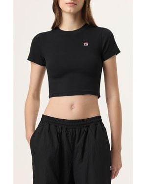 Fila X Hailey Stretch Cotton Rib Baby Tee - Black