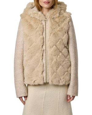 Bernardo Darien Faux Fur & Bouclé Jacket - Natural
