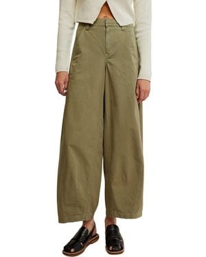Free People Rylee Wide Leg Chinos - Green
