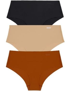 DKNY Litewear Cut Anywhere Assorted 3-Pack Hipster Briefs - Black