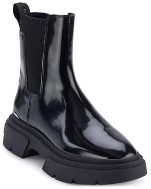 DKNY Fenella Lug Sole Chelsea Boot - Black