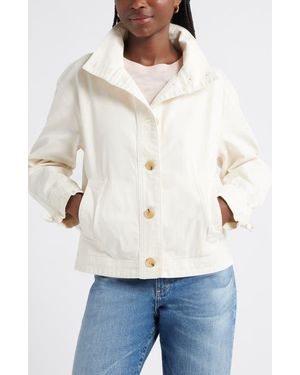 Caslon Cotton Stretch Twill Swing Jacket - White