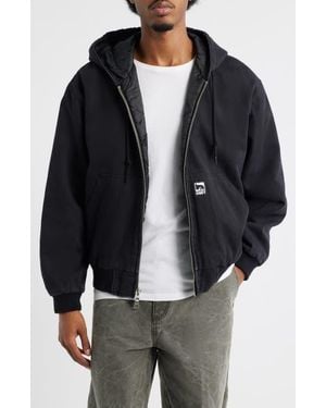 Obey Randy Hooded Cotton Jacket - Black