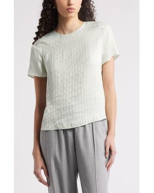 Nordstrom Geo Satin Jacquard Top - Gray