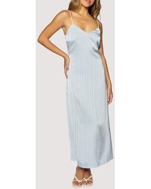 Lost + Wander Charisma Tonal Stripe Maxi Slipdress - White