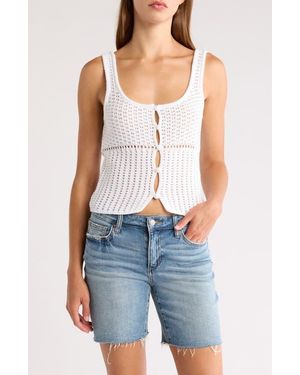 PacSun Mandy Open Stitch Knit Tank - Blue