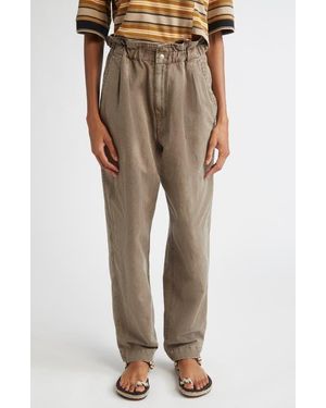 Isabel Marant Neriah Cotton & Linen Pants - Natural