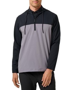 Travis Mathew Meridian Quarter Zip Tech Hoodie - Gray