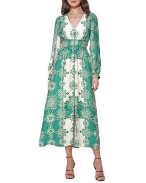 Adelyn Rae Athena Long Sleeve Maxi Dress - Green