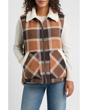 Bernardo Plaid Vest - Blue