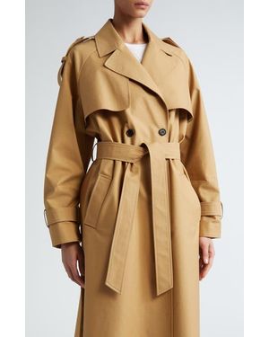 Partow Rory Bonded Cotton Trench Coat - Natural