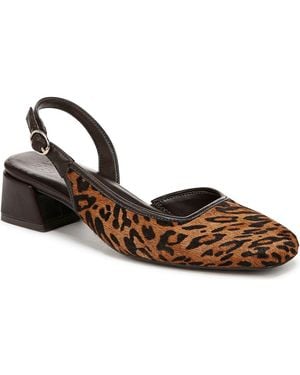 Naturalizer Calf Hair Slingback Pumps - Brown