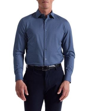 Bugatchi James Ooohcotton Floral Button-Up Shirt - Blue