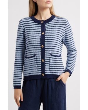 Beach Lunch Lounge Piera Stripe Cardigan - Blue