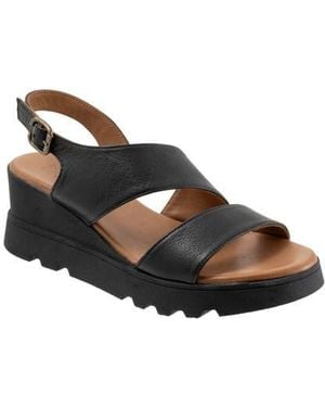BUENO Gianna Slingback Platform Wedge Sandal - Black