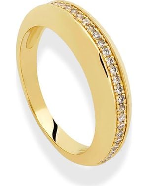 MOD AND JO Mini Blair Pavé Dome Ring - Metallic