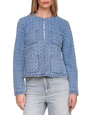 Bagatelle Textured Denim Jacket - Blue