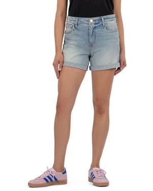 Kut From The Kloth Taylor High Waist Denim Shorts - Blue