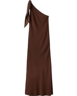Mango Asymmetric A-Line Dress - Brown