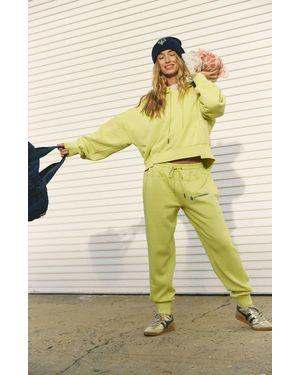 Free People Fp Movement Undefeated Cotton Blend Hoodie & Jogger Set - Yellow