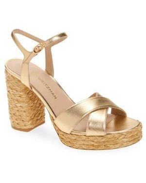 Stuart Weitzman Dayna Platform Sandal - Natural