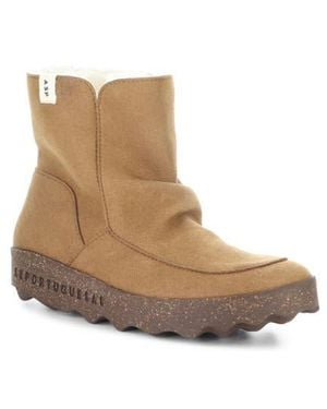 ASPORTUGUESAS Cuff Faux Shearling Bootie - Brown