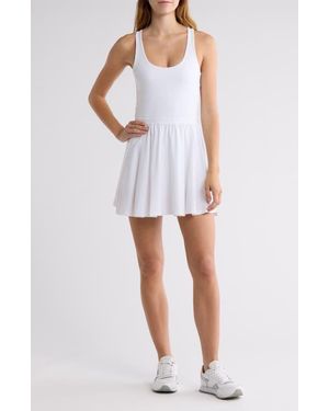 Beyond Yoga Score Pleated Minidress - White