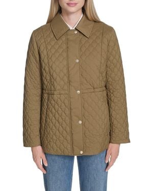 Cole Haan Honeycomb Quilted Jacket - Brown