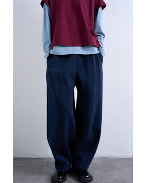 TOPSHOP Pintuck Barrel Leg Sweatpants - Blue
