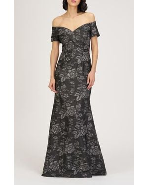 JS Collections Rosalina Floral Jacquard Mermaid Gown - Multicolor