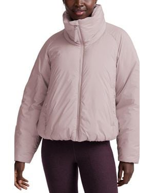 Beyond Yoga Warm Up Water Repellent Puffer Jacket - Red