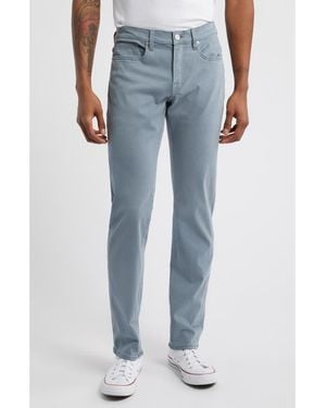 FRAME L'Homme Slim Fit Five-Pocket Twill Pants - Blue